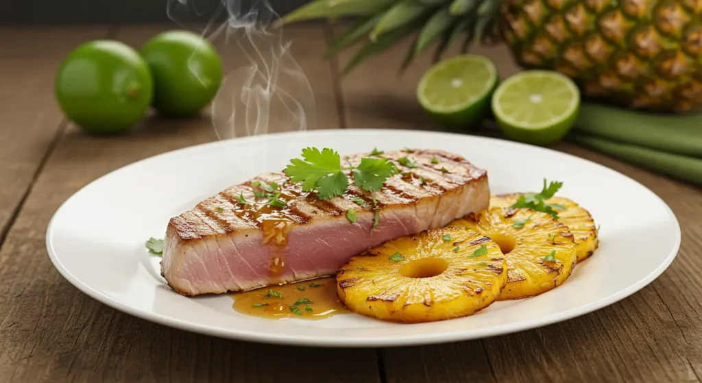 simple tuna steaks and pineapple recipes